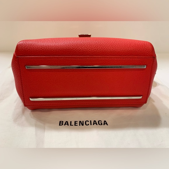 Balenciaga Grained Calfskin Mini Le Dix Red Satchel - Picture 7 of 16